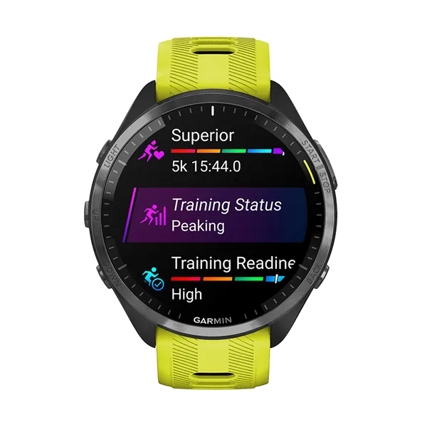 Garmin Forerunner 965 Carbon Gray DLC Titanium Bezel with Black Case