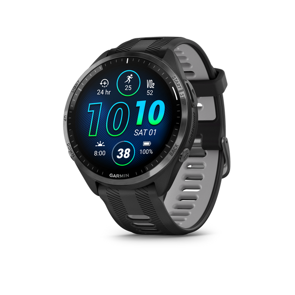 Garmin Forerunner 965 Carbon Gray DLC Titanium Bezel with Black Case