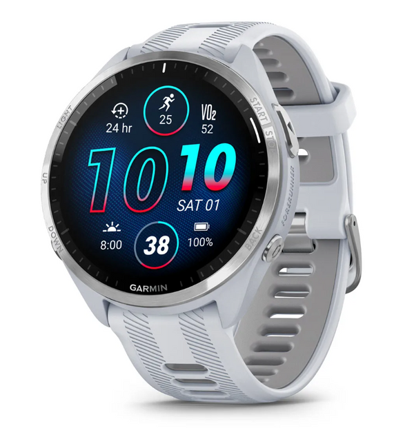 Garmin Forerunner 965 Titanium Bezel with Whitestone Case