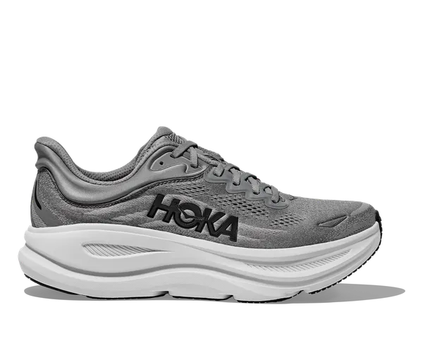 Hoka Men's BONDI 9 WIDE GALACTIC GREY / STELLAR GREY